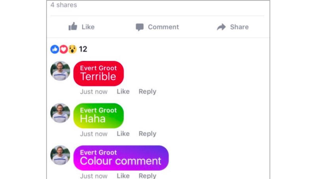 Komentar Warna Facebook