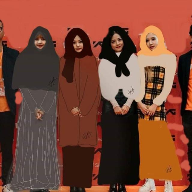 6 Editan Foto Blackpink Tampil Solehah Ini Kocak, Netizen: Bak Ibu-Ibu Pengajian