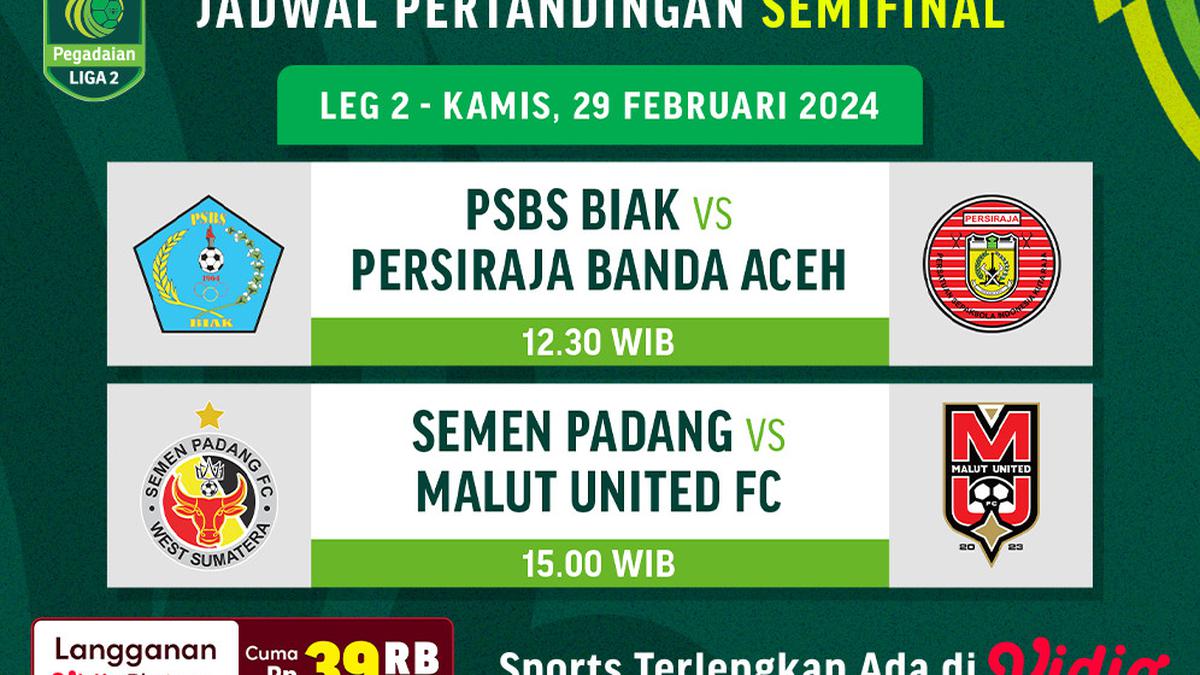 Jadwal Siaran Langsung Pegadaian Liga 2 Semifinal Leg 2 di Vidio, 29