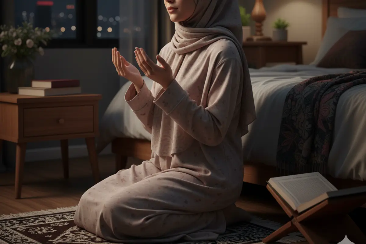 Doa sebelum tidur (Foto: Gemini AI)