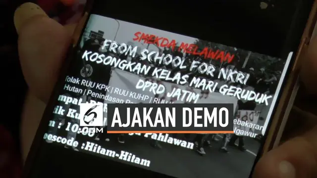 Beredar pesan berantai di kalangan siswa SMK di Surabaaya ajakan demo ke DPRD, sejumlah SMK mengimbau siswanya untuk tidak mengindahkan pesan tersebut dan memantau ketat kehadiran siswanya.