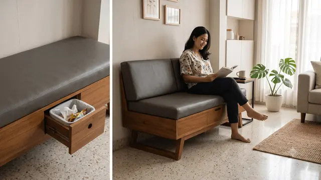 Desain Tempat Sampah Tersembunyi