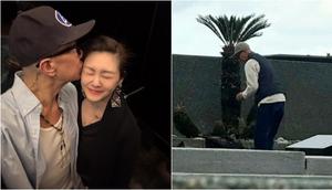 DJ Koo dan Barbie Hsu (kiri). DJ Koo membersihkan makam Barbie Hsu di suasana tahun baru 2026 (kanan). [Sumber: IG/@djkoo , Threads/@beef_0201 via koreaboo]