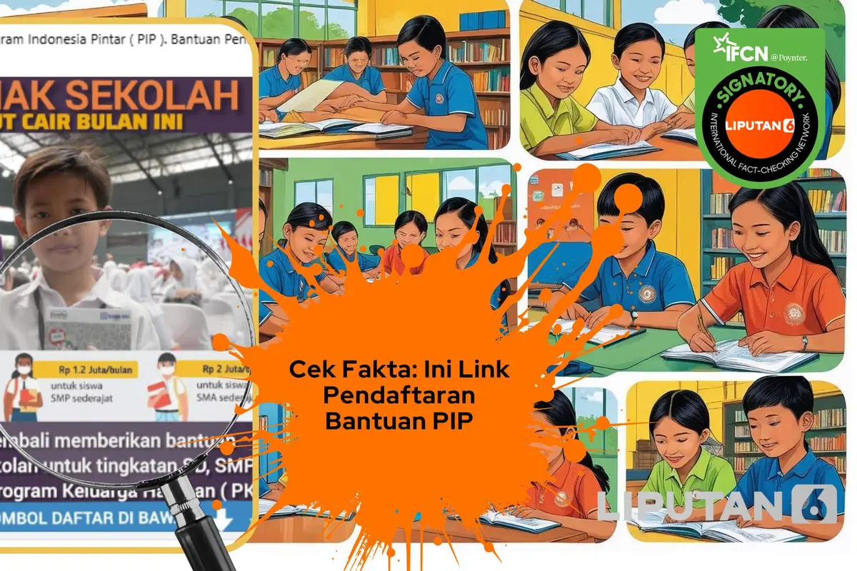 Tangkapan layar klaim link pendaftaran bantuan PIP