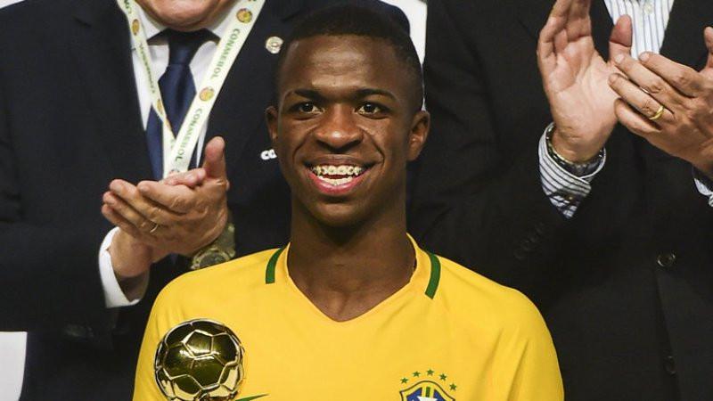 Rekrutan Real Madrid asal Brasil Vinicius Junior. (AFP/Martin Bernetti)