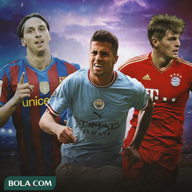 Ilustrasi - Joao Cancelo, Zlatan Ibrahimovic, Toni Kroos