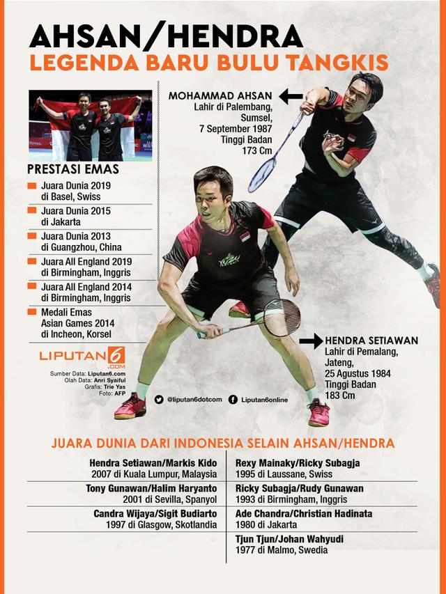 Infografis Ahsan / Hendra Legenda Baru Bulu Tangkis