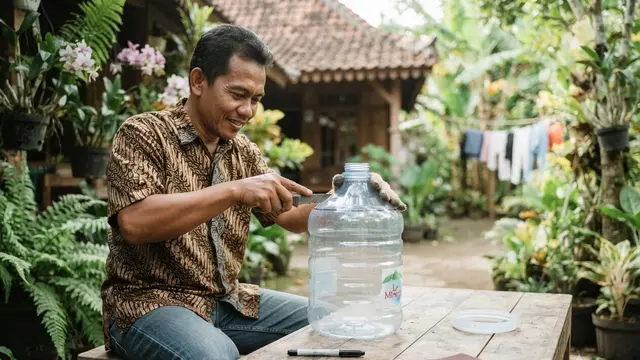 Cara Membuat Kolam Ikan Nila Mini dari Galon Bekas