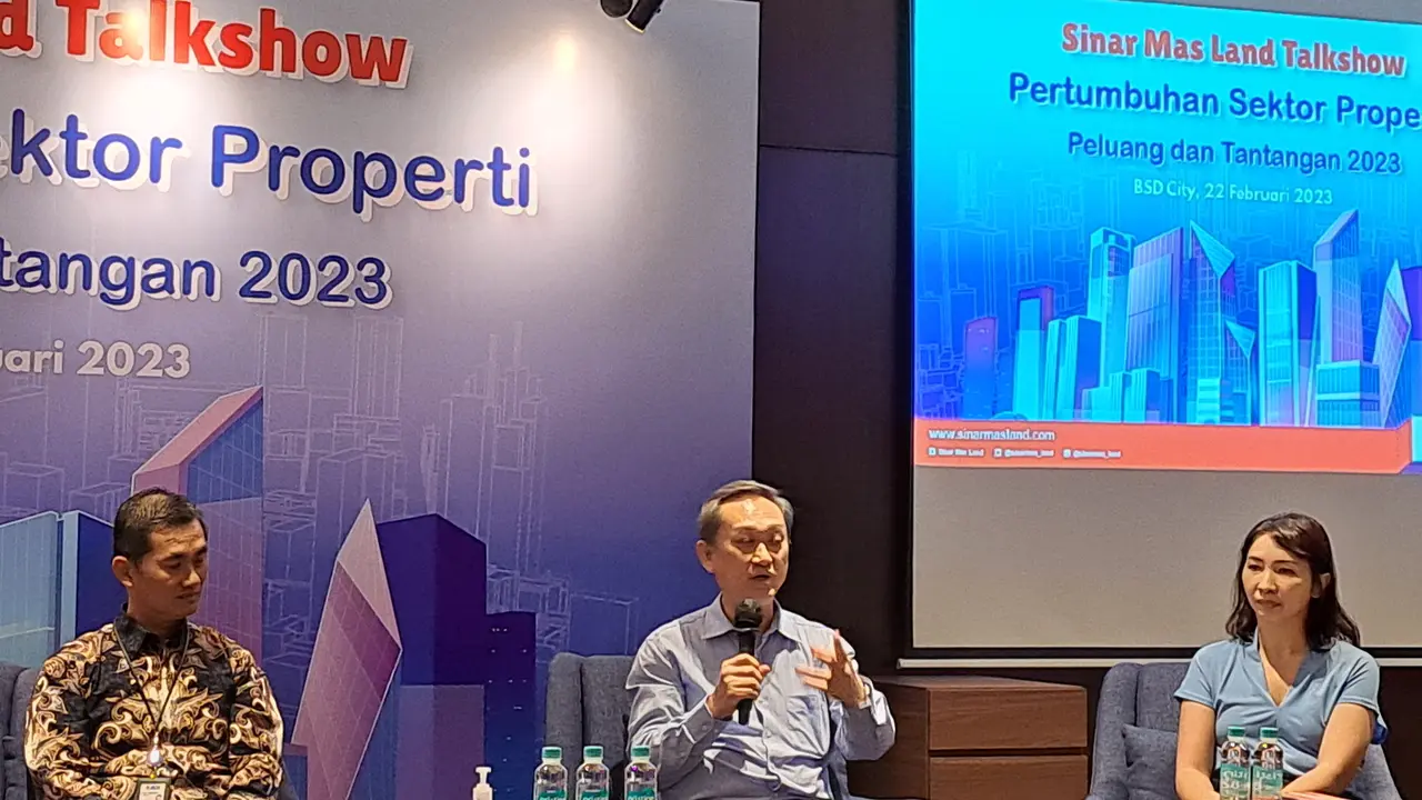 Sekjen DPP Real Estate Indonesia (REI), Hari Ganie, pada saat gelaran workshop Sinarmas Land 'Pertumbuhan Sektor Properti Peluang dan Tantangan 2023', Rabu (22/2/2023).