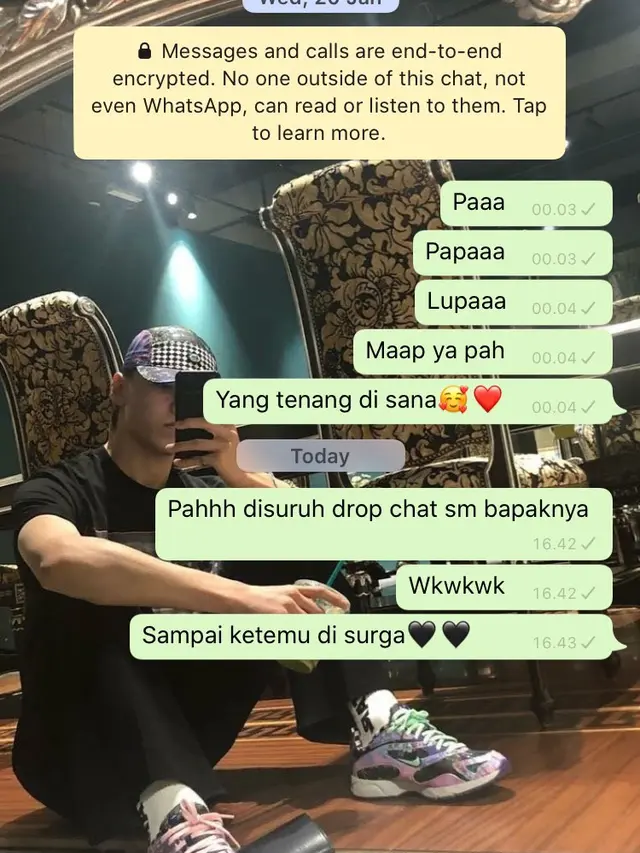 Ungkap Rindu, 6 Chat  Anak ke Mendiang Ayahnya Ini Bikin Haru