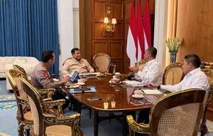 Prabowo Bertemu Kapolri di Istana, Ini yang Dibahas