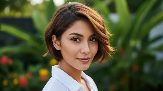 Model Rambut Pendek Wanita di Bawah Bahu
