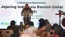 Kepala Bappenas Bambang Brodjonegoro memberi paparan dalam peluncuran Jejaring Indonesia Rendah Emisi (JIRE) di Jakarta, Selasa (19/2). Bappenas telah memasukkan program pembangunan rendah karbon dalam penyusunan RPJMN 2020-2024. (Liputan6.com/HO/Mic)
