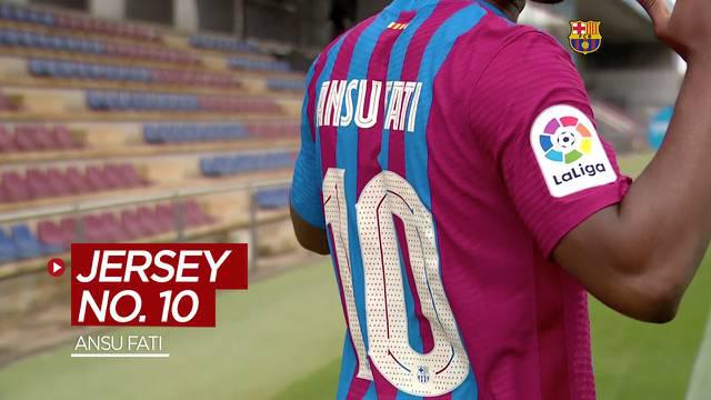 Berita video Barcelona mengumumkan Ansu Fati akan memakai nomor 10 di tim, nomor yang sebelumnya dipakai Lionel Messi.