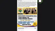 Deretan Hoaks Pendamping Lokal Desa Beredar di Medsos, Cek Agar Tak Tertipu
