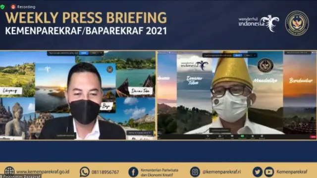 Menparekraf Sandiaga Uno di Weekly Press Briefing