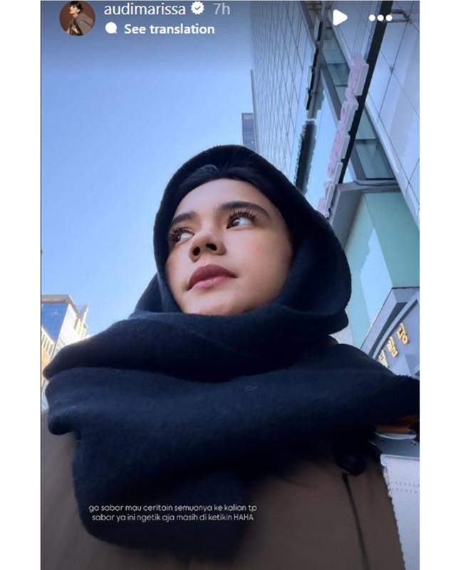 6 Gaya musim dingin Audi Marissa di Korea Selatan, memesona bak pakai hijab