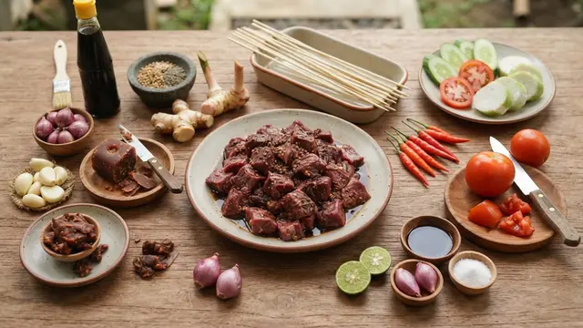 Resep Sate Maranggi Sapi Empuk yang Bumbunya Meresap
