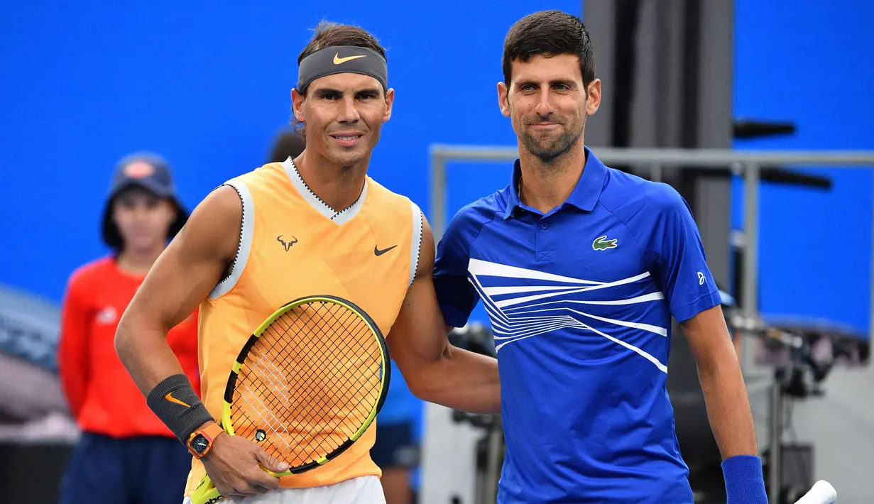 Pertemuan Rafael Nadal dan Novac Djokovic pada semifinal French Open 2021 dijadwalkan akan digelar pada hari Jumat waktu setempat. Pertandingan ini menjadi salah satu yang ditunggu oleh para pectinta olahraga tenis dunia. (Foto: AFP/Saeed Khan)