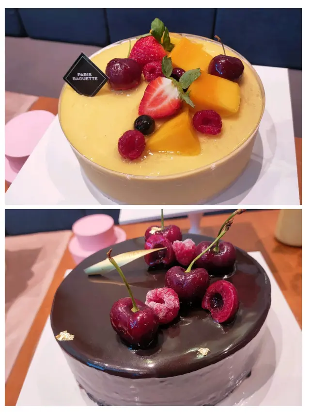 Yuzu Mango Mousse Cake dan Triple Choco Cherry Cake