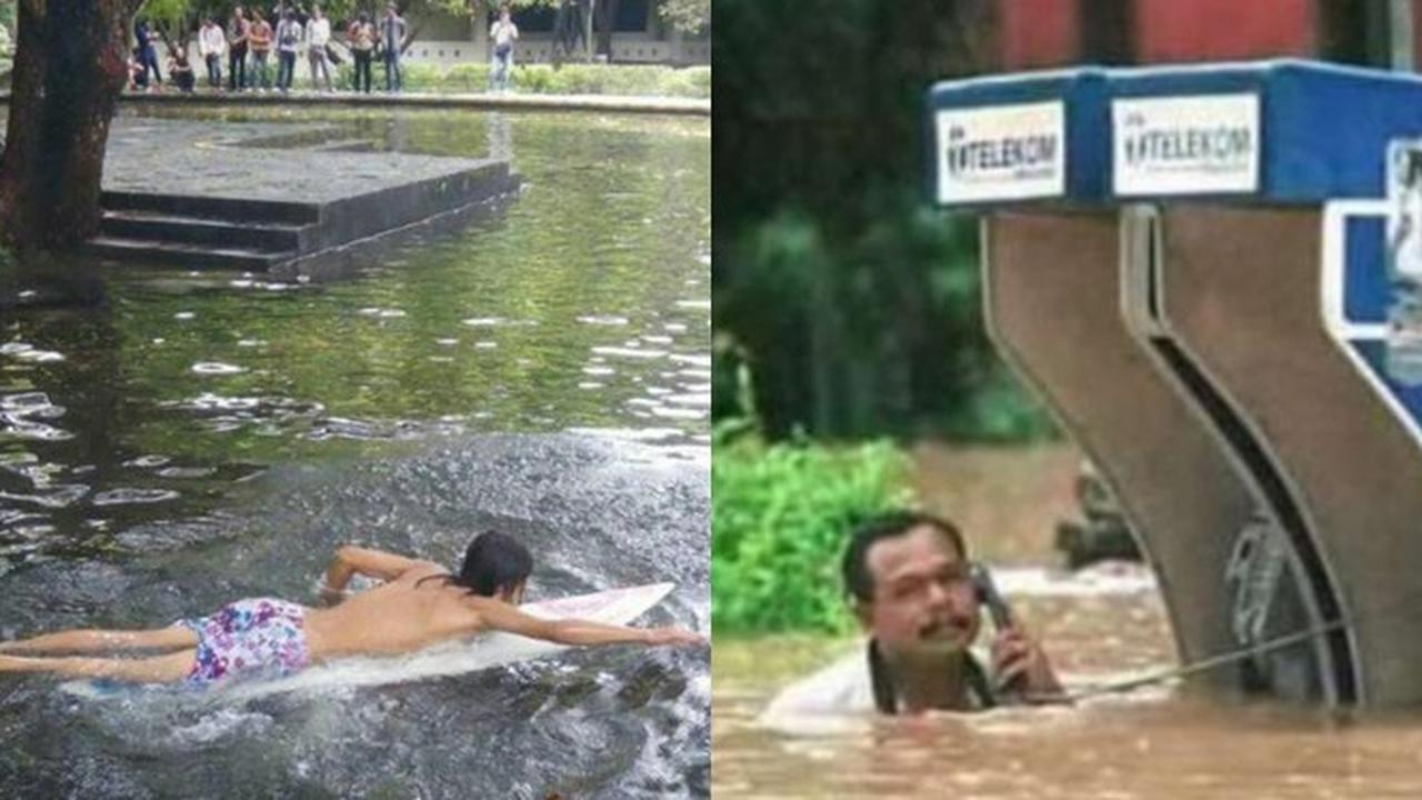 6 Kelakuan Bapak-bapak saat Kebanjiran Ini Bikin Geleng Kepala