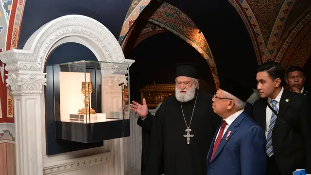 Wapres Ma'ruf Amin Bertemu Uskup Agung Athena, His Beatitude Ieronymos II di Yunani