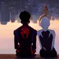 Miles Morales dan Gwen Stacy di&nbsp;Spider-Man: Across The Spider-Verse (2023).