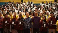 Mahasiswa Baru Universitas Terbuka dalam kegiatan Orientasi Studi Mahasiswa Baru Universitas Terbuka di Penang, Malaysia.