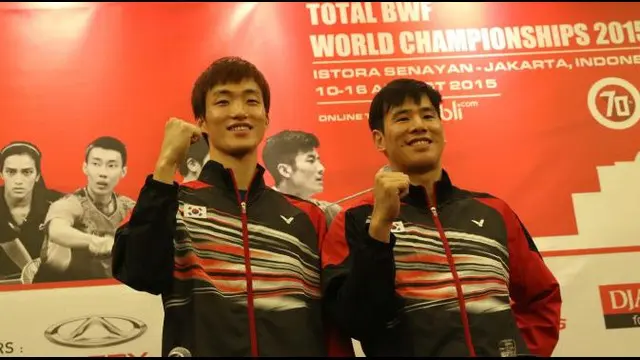 Ganda putra bulutangkis Korea Selatan, Shin Baek Choel dan Ko Sung Hyun punya strategi khusus demi meraih gelar Juara Dunia Bulutangkis 2015 di Jakarta.