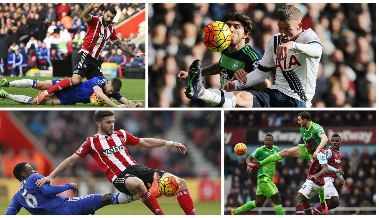 Foto terbaik Liga Premier Inggris pekan ini diwarnai aksi rebutan bola antara bek Chelsea, Gary Cahill dengan pemain Southampton, Charlie Austin. Berikut 10 foto terbaik Liga Inggris pekan ke-27. (Reuters)
