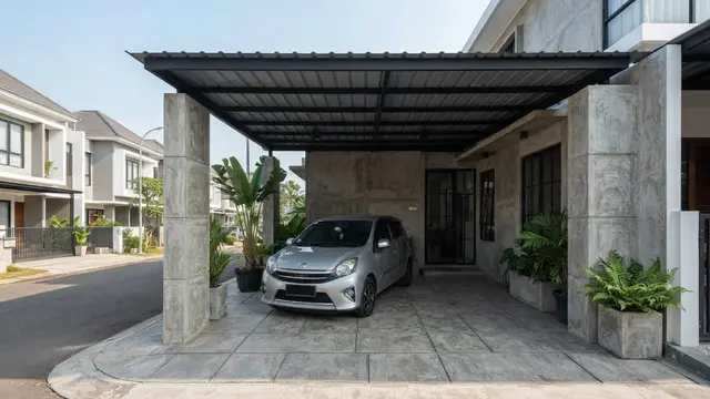 Model Carport untuk Rumah Lebar 5 Meter