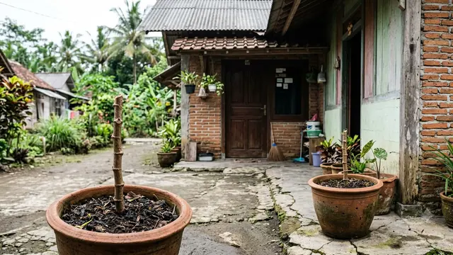 Cara Menanam Daun Singkong di Pot agar Tumbuh Subur. AI Generated