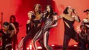 Dua Lipa tampil pada hari kedua Festival Musik Lollapalooza di Grant Park, Chicago, Amerika Serikat, 29 Juli 2022. Penggemar musik dari seluruh dunia datang ke Lollapalooza 2022. (Photo by Amy Harris/Invision/AP)