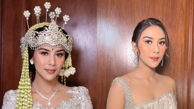 Detail Makeup Look Adinda Thomas dari Akad Nikah hingga Resepsi, Tampilannya Jadi 'Kuning' Gara-Gara Vidi Aldiano