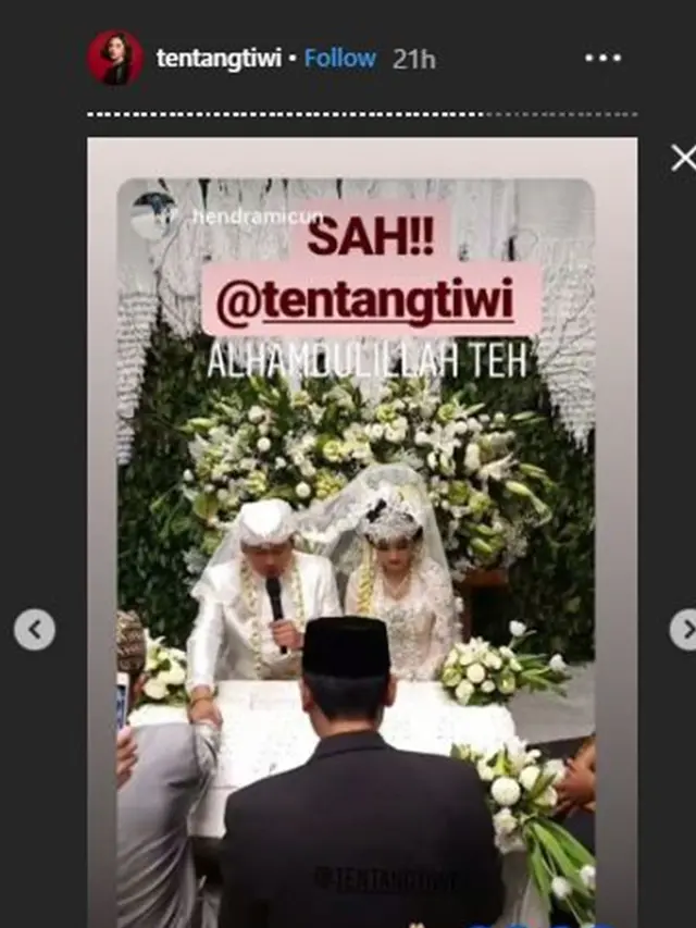 Sah Jadi Suami-Istri, Ini 6 Momen Pernikahan Tiwi Eks T2 dengan Adat Sunda
