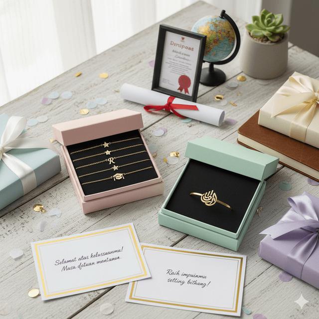 Gelang Emas untuk Hadiah Kelulusan yang Elegan. Gemini