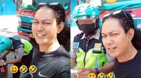 Satpam tilang sopir truk (TikTok/@puturay73)