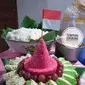 Resep tumpeng getuk merah putih untuk meriahkan HUT ke-78 RI. (dok. Cookpad @rubini_19097376)