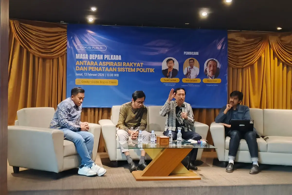 Diskusi bertajuk 'Masa Depan Pilkada: antara Aspirasi Rakyat dan Penataan Sistem Politik'.