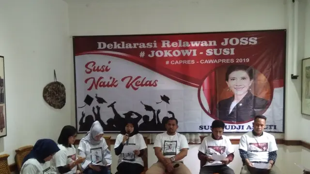 Relawan Joss dorong Susi Pudjiastuti menjadi Cawapres Jokowi (Muhammad Genantan Saputra/Merdeka.com)