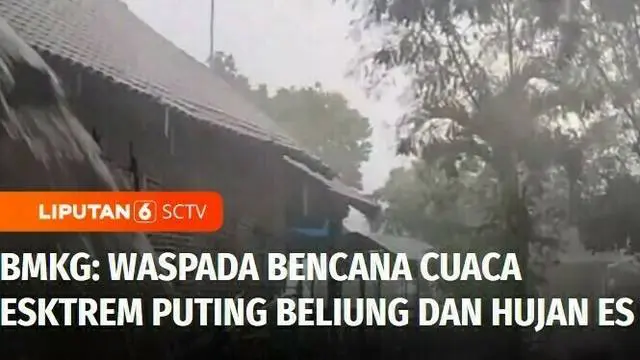 Badan Meteorologi Klimatologi dan Geofisika atau BMKG memprediksi terjadinya cuaca ekstrem sepekan ke depan di sejumlah wilayah Indonesia. Masyarakat diminta mewaspadai terjadinya sejumlah bencana akibat cuaca ekstrem, seperti puting beliung dan huja...