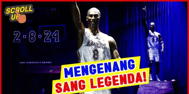 VIDEO Scroll Up: Kenang Sang Legenda, Los Angeles Lakers Resmikan Patung Kobe Bryant