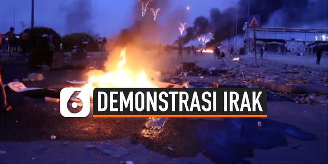 VIDEO: Bentrokan Demonstran dan Polisi Irak