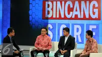 Mendagri Tjahyo Kumolo (kedua kiri) saat menghadiri program Bincang Sore Liputan6.com, Jakarta, Kamis (27/8/2015). (Liputan6.com/HelmiFithriansyah)