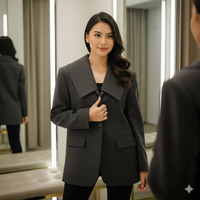 Blazer Oversized Kerah Besar