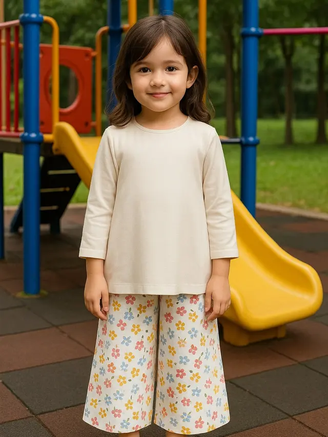 Model Atasan Tunik dan Bawahan Kulot Anak/AI