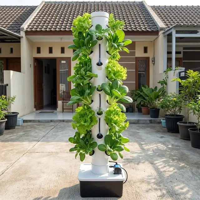 Model Kebun Mini di Teras Cor Tanpa Tanah