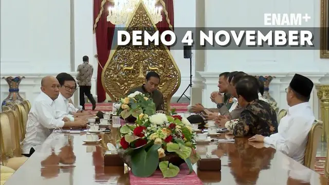 Jokowi mengadakan rapat setelah demo 4 November untuk membahas kerusuhan dan proses hukum Ahok.