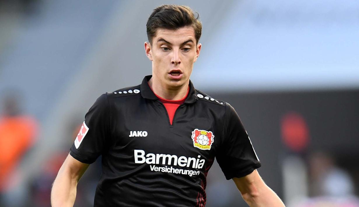 5. Kai Havertz (Bayer Leverkusen) - 2 Gol. (AFP/Patrik Stollarz)