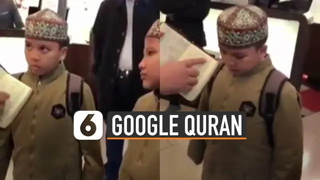 Video dua bocah laki-laki hafal semua ayat di Al-Quran. Karena itu dua bocah ini dijuluki sebagai Google Quran.